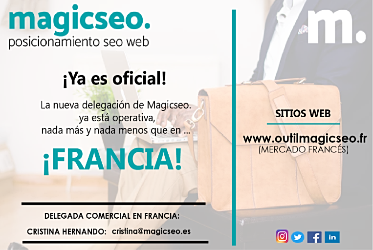 immpulso's tweet photo. ¡ESTAMOS MUY CONTENTOS!

COMO YA SABÉIS, LLEVAMOS MUCHÍSIMOS DÍAS ANUNCIANDO QUE MAGICSEO NO PARA DE CRECER.. Y ASÍ SEGUIMOS. ESTA VEZ VENIMOS A ANUNCIAROS QUE ABRIMOS NUEVA DELEGACIÓN COMERCIAL EN ¡FRANCIA!  

PARA TODAS AQUELLAS P https://t.co/8IW0VKTyn4 https://t.co/qB2MsZFzfn https://t.co/x56M1wT1HJ