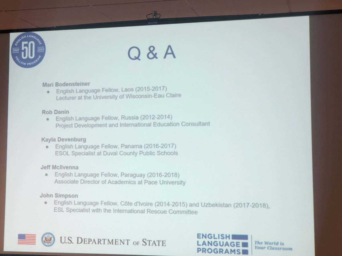 jacquiegardy's tweet photo. After being an #ELFellow; so many possibilities! @ELPrograms #FellowPDO #tesol #k12global https://t.co/RZgcKZ1Q4O