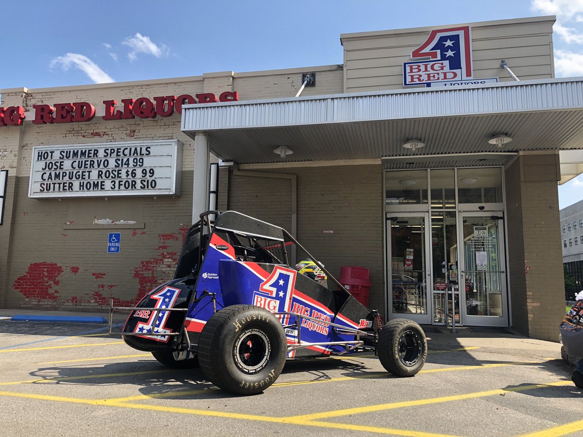 Stop by and see @kyleogara & @ChaseJones1771 at the @bigredliquors store in Bloomington, IN! Free t-shirts and a chance to win tickets for tomorrow’s race at @BloomSpeedway! 418 N College Ave