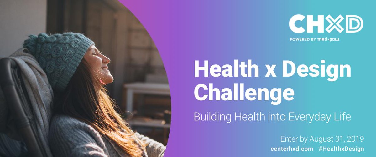 CenterHXD's tweet photo. Aug 31 deadline for our #HealthxDesign #Challenge is coming fast! Don't miss out on a chance to get your designs to make everyday #health by default in front of @RWJF and our esteemed judges. Learn more: https://t.co/d7eotqw9yH https://t.co/neMcEQ4tqN