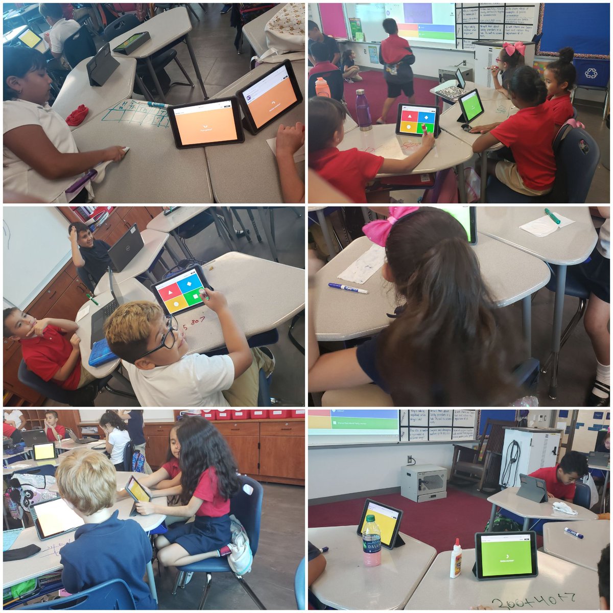 Number sense using kahoot and dry erase markers! #funmath #TeamSISD #staybuffalostrong #ElPasoStrong