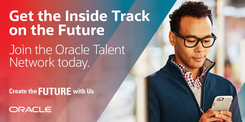 OracleCareers's tweet photo. The Oracle Talent Network is your ticket to the top—in more ways than one. Get exclusive industry insight, essential career advice, and a direct line to Oracle recruiters. Stay at the top of your game! Register now. https://t.co/ctotjhcVpv https://t.co/e9ShdTzBPS
