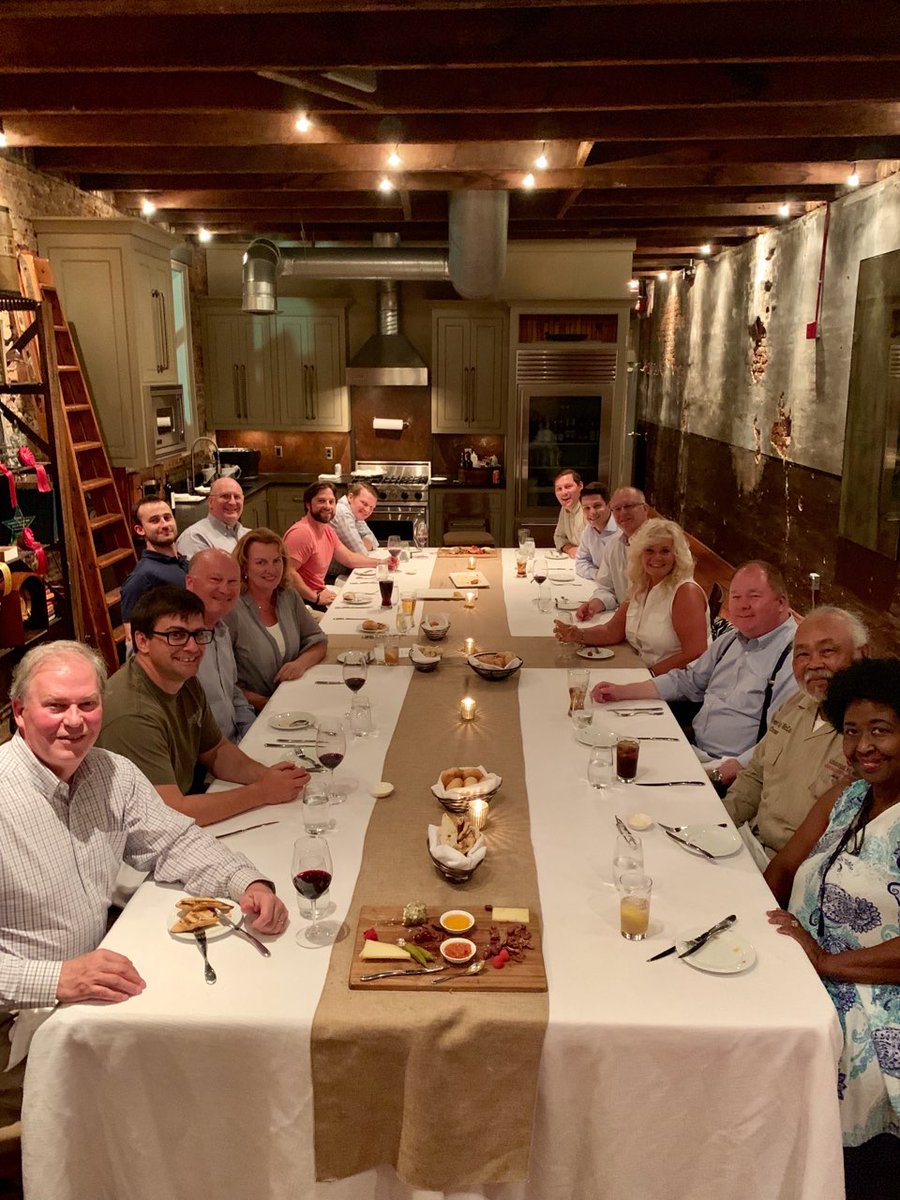 worldtrade_ky's tweet photo. Enjoying our delegation dinner here Cotton Row Restaurant in Huntsville with @kyaerospace , @BelcanGlobal , Middletown Composites, Victor Enterprises, and @BlackhawkXP ! #aerowtcky https://t.co/p35UrolRM9