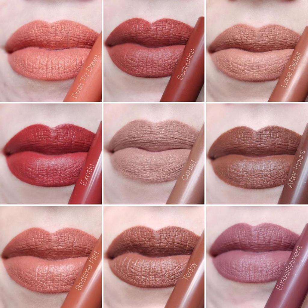 💕 @tooleybeauty swatches some of our shades from our NEW Lip Lingerie Push-...