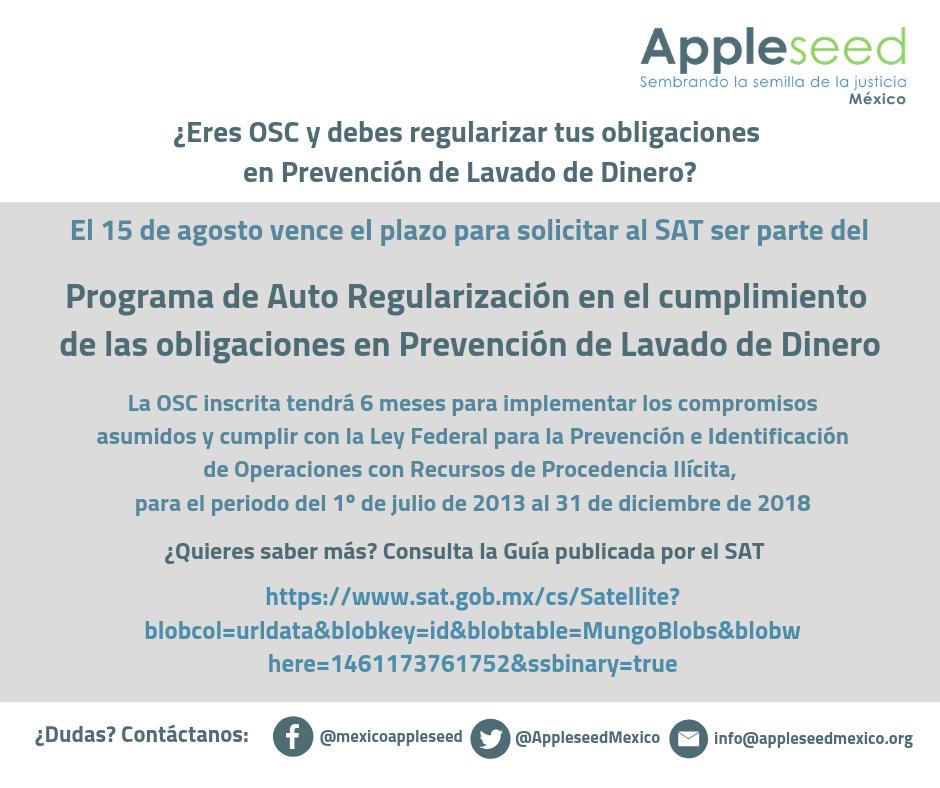 ¡ Atención #OSC ! Revisa esta información importante sobre Prevención de Lavado de Dinero 👇🏽👇🏽👇🏽👇🏽
