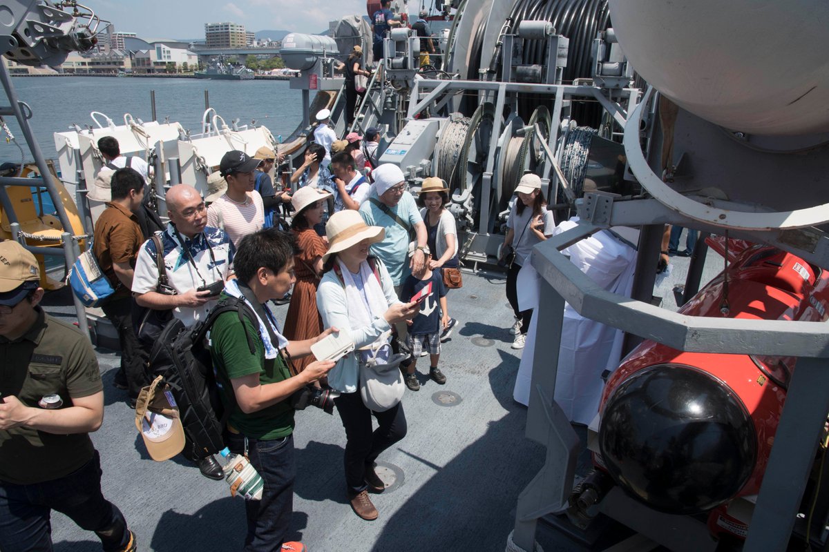 USPacificFleet's tweet photo. When #USSChief visited the civilian port in Sasebo, Japan, this past weekend for the city's Seaside Festival, it was a first for a #USNavy ship: https://t.co/HX35CLOtvc @CNFJ https://t.co/nhd7EttZsa
