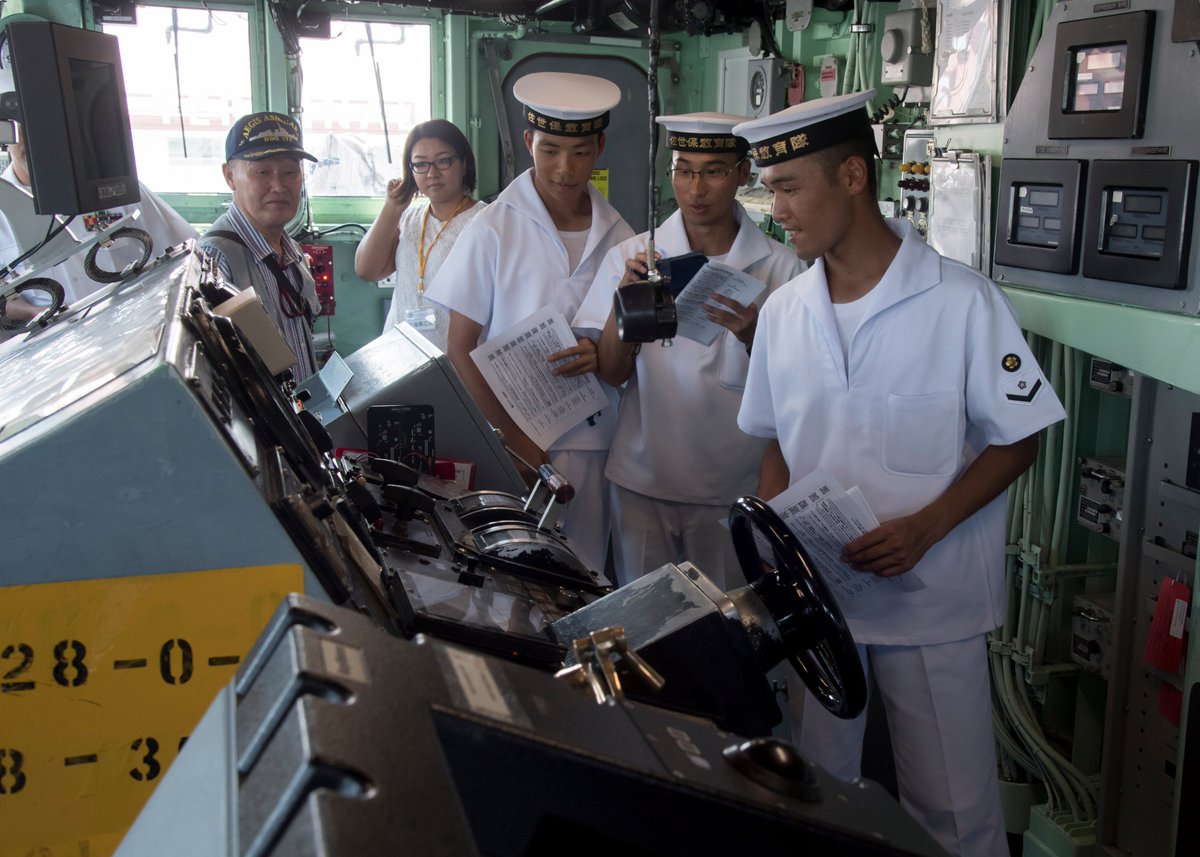 USPacificFleet's tweet photo. When #USSChief visited the civilian port in Sasebo, Japan, this past weekend for the city's Seaside Festival, it was a first for a #USNavy ship: https://t.co/HX35CLOtvc @CNFJ https://t.co/nhd7EttZsa