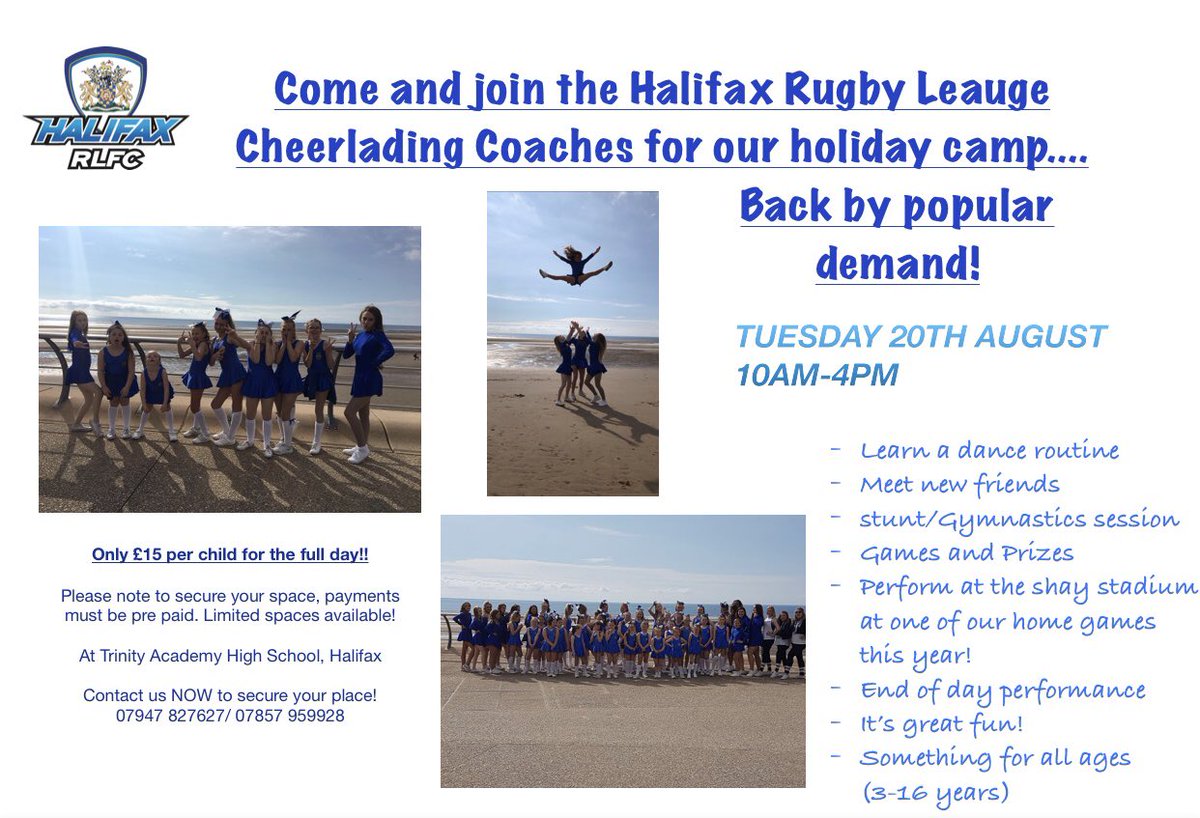 TheFaxettes's tweet photo. Our holiday clubs are BACK!! Book NOW to avoid disappointment. Either private mail us or contact us on the numbers below! LIMITED SPACES AVAILABLE💙 https://t.co/QVQzjW2bZU