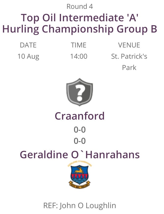 Geraldine O'Hanrahans (@gohnewross) on Twitter photo Our Intermediate hurlers are out this coming Saturday v <a href="/FrORegansCford/">Craanford GAA</a> in Enniscorthy. More support the merrier lads 💪💙💛 Our Intermediate hurlers are out this coming Saturday v <a href="/FrORegansCford/">Craanford GAA</a> in Enniscorthy. More support the merrier lads 💪💙💛