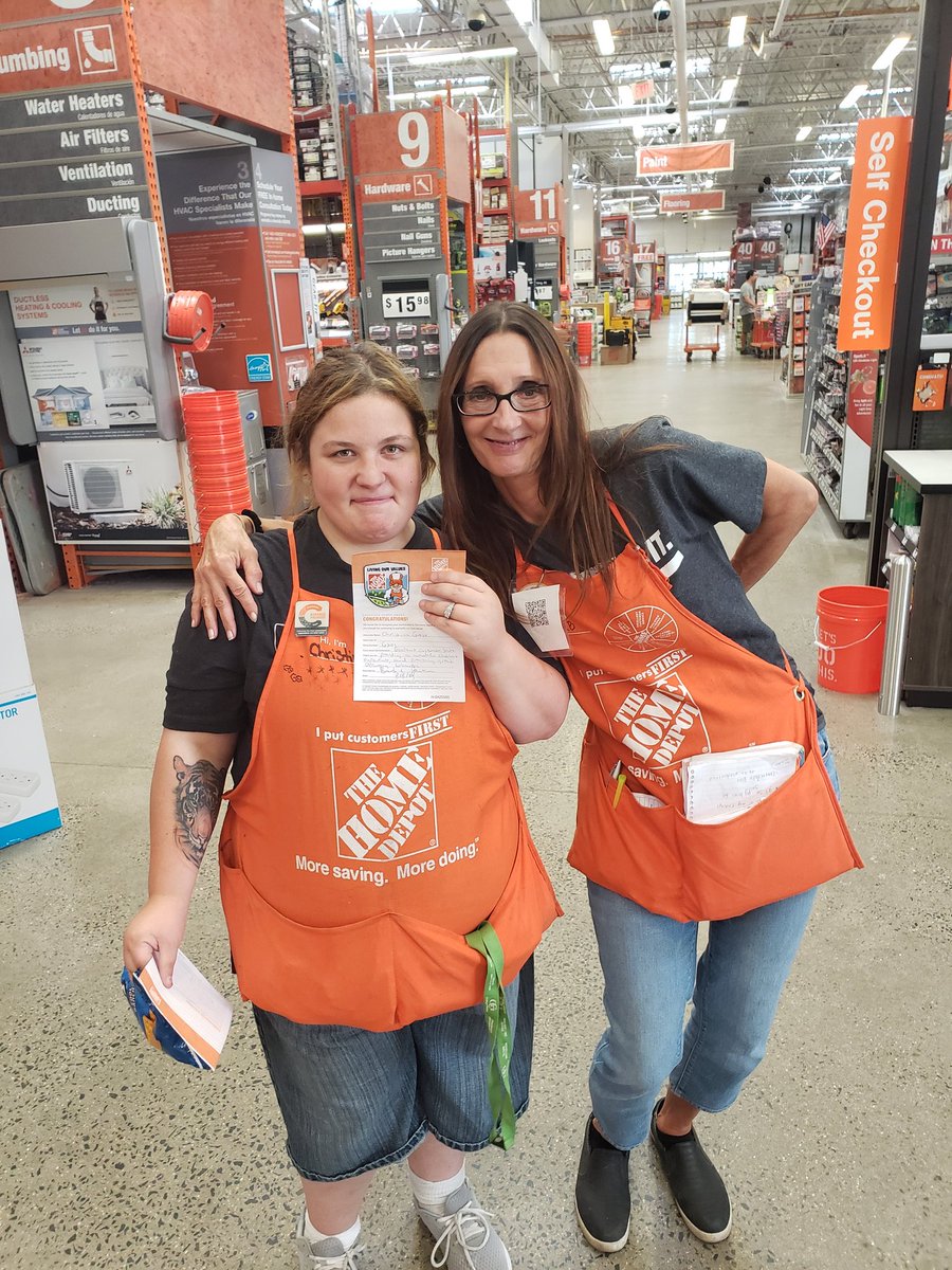 Joker80860's tweet photo. Christina came to us from @HD6217  last month, and shes doing a fantastic job creating the customer experience at checkout! Great job Christina! @thd6201 @Matthew55356132 @hmalak https://t.co/bFME02flwK
