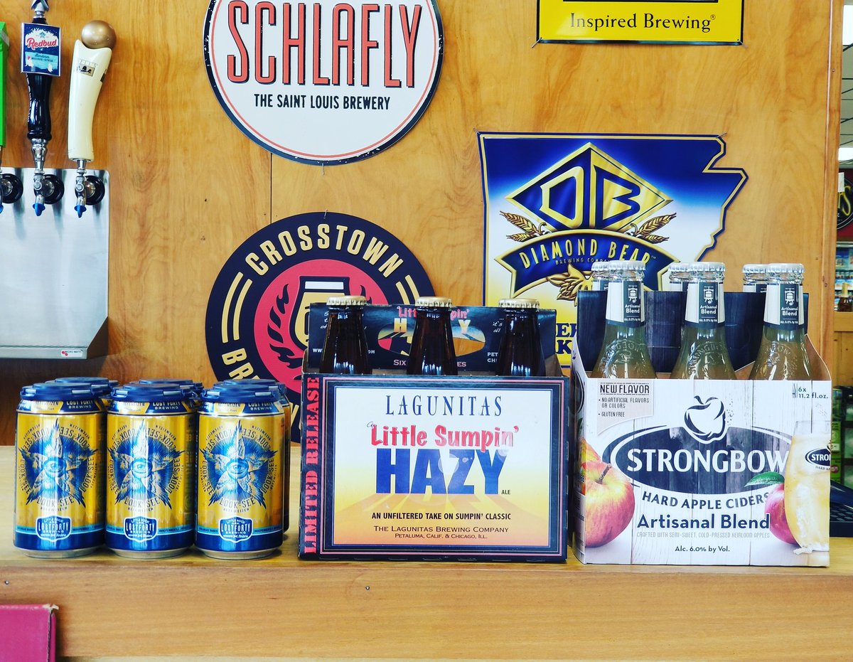 CraftBeer870's tweet photo. Here are the Brews of the Week!! Come see me for some samples and enjoy 10% off ALL Craft beer today! @lost40beer @lagunitasbeer @StrongbowSA #ThirstyThursday #CraftBeer #GrowlerBar #Craft #Beer #DrinkLocal #Arkansas https://t.co/JFCC11DKUE