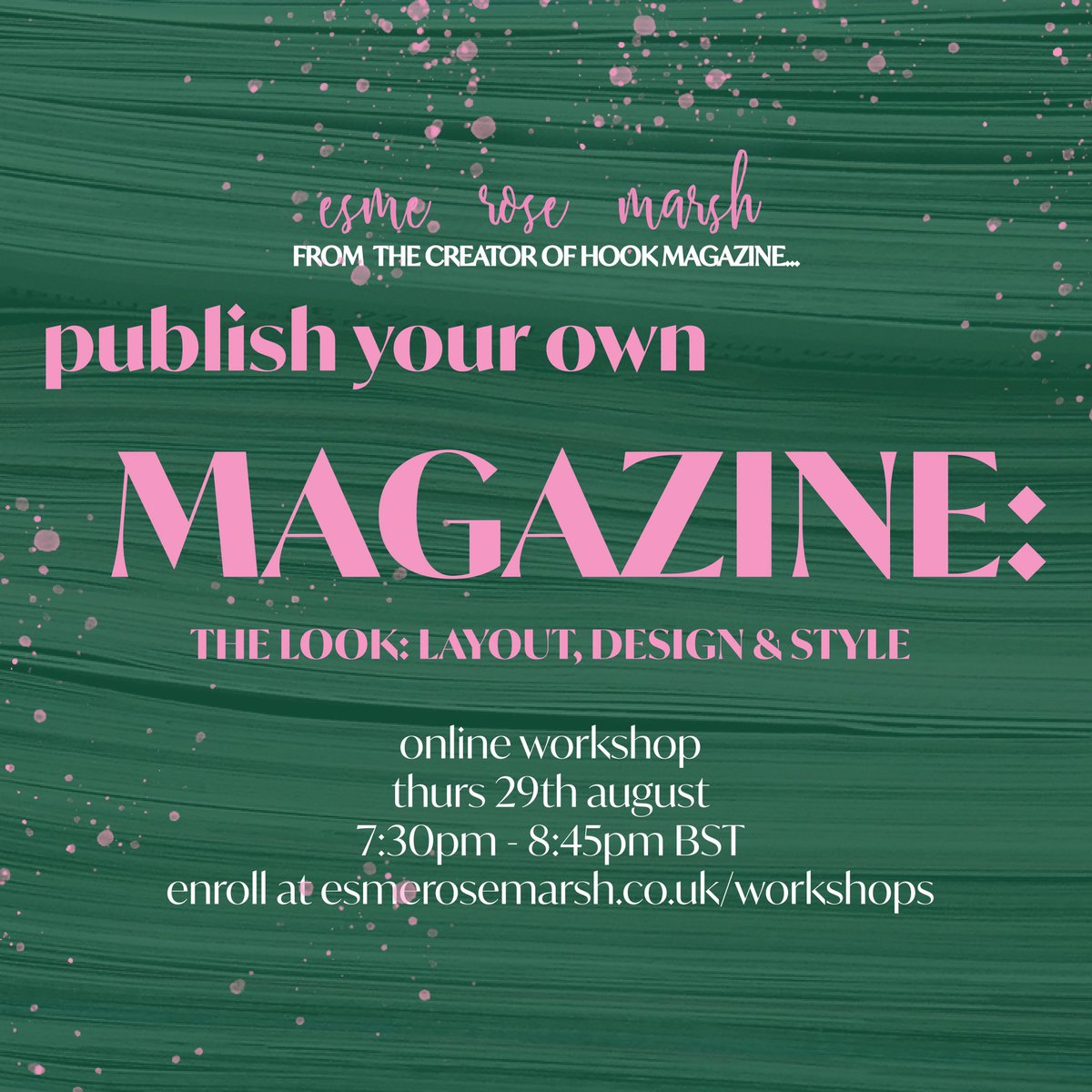 For the babes that dream of working at their fave fashion publications or those that dream of creating their own  — I am holding an online workshop for ✨YOU✨ on 29th August! Early-bird tickets to Publish Your Own Magazine available now... esmerosemarsh.co.uk/publish-your-o…
