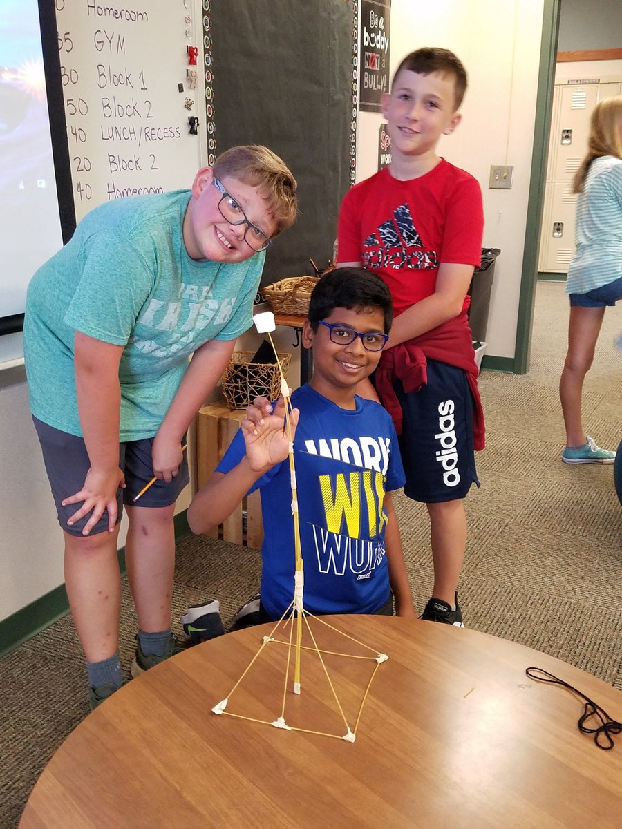 CmclarenC's tweet photo. Lots of great teamwork used today to complete our first STEM design challenge! https://t.co/Q8yE8nHAt8