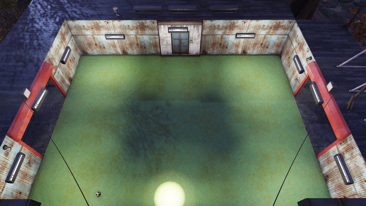 fo76guides's tweet photo. @Fallout76Photog @Fallout #Fallout76 #76pmc I’ve built Bar w. Stage backstage and vip balcony, Pantheon, unlimited houses and mansions, a fully working football arena. What to do next? 🙂 https://t.co/WcjMEAKuNX