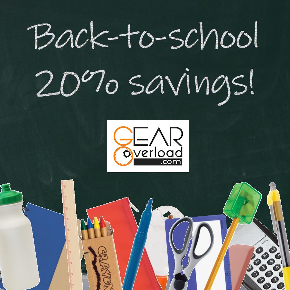 GearOverloadCom's tweet image. Catch a break from back-to-school frenzy with BTS2019 for 20% off your purchase on GearOverload.com! (hurry offer expires 8/31/2019)  #promotionalproducts #swag #giveaway #logogift #advertisement #marketing #freebies #promotion #customprints #backtoschool #BackToSchool2019