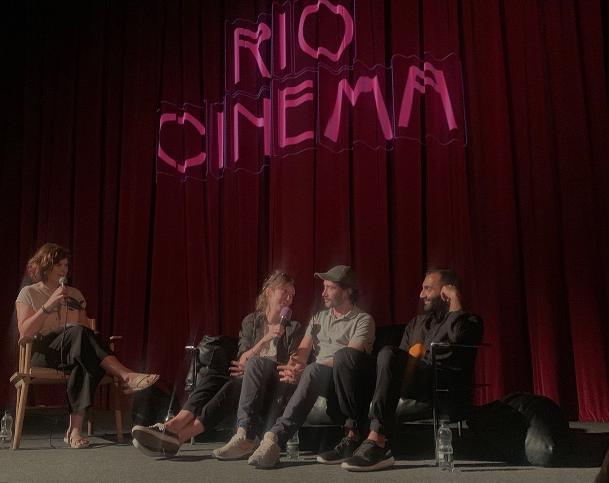 arpublicity's tweet photo. @wendyide hosting the Q&A of @AniaraFilm @RioCinema w/ #PellaKägerman #HugoLilja #ArvinKananian @arrowfilmsvideo
#ANIARA in cinemas and on demand 30 Aug: https://t.co/NboveQI24q https://t.co/LVAUZxTLK9