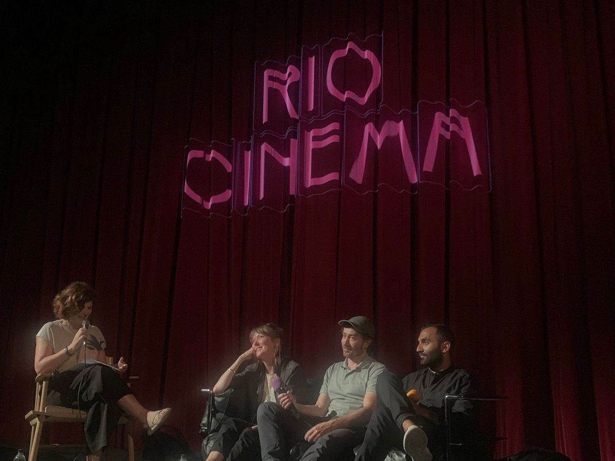 arpublicity's tweet photo. @wendyide hosting the Q&A of @AniaraFilm @RioCinema w/ #PellaKägerman #HugoLilja #ArvinKananian @arrowfilmsvideo
#ANIARA in cinemas and on demand 30 Aug: https://t.co/NboveQI24q https://t.co/LVAUZxTLK9