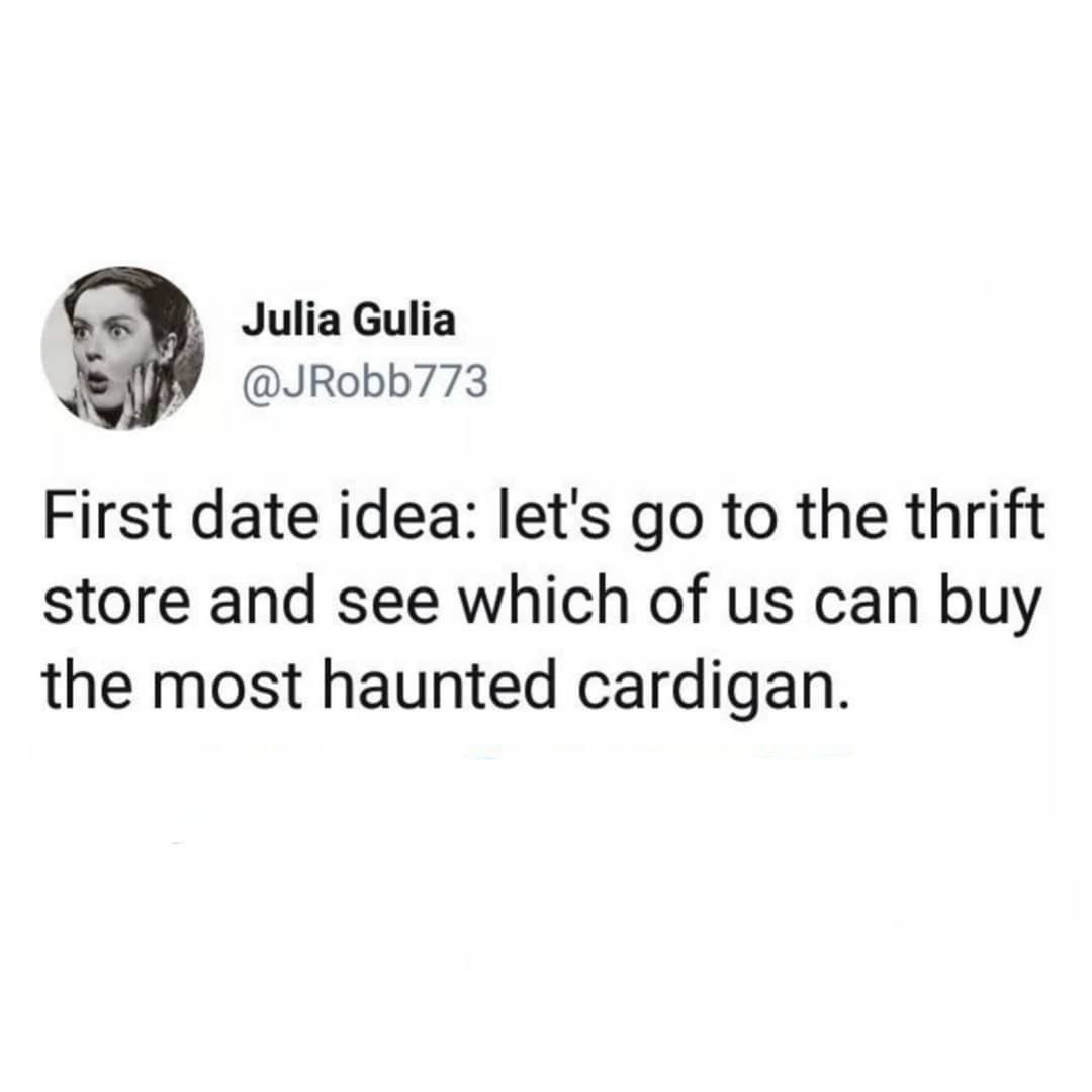 emptyfacesinc's tweet photo. The most haunted cardigan...that's a first for me 😂

#Repost: @JRobb773 https://t.co/u6nZ0RXURc