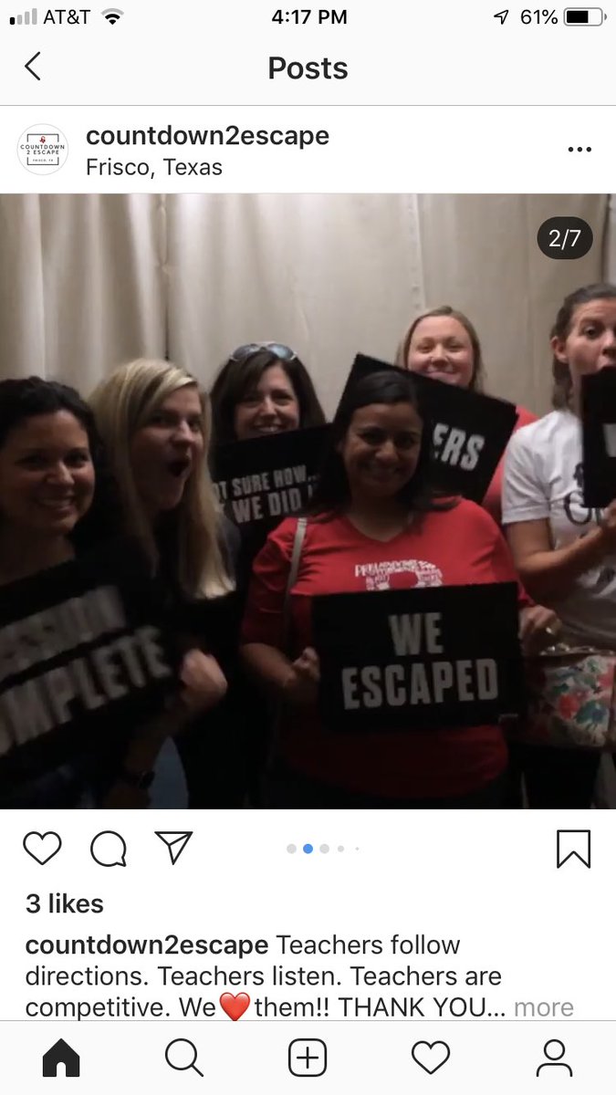 LeahPachecoICE's tweet photo. Great teambuilding with a great team!!  #LISDCulture #countdown2escape #dontknowhowwedidit #inthedark https://t.co/m8eTptNauK