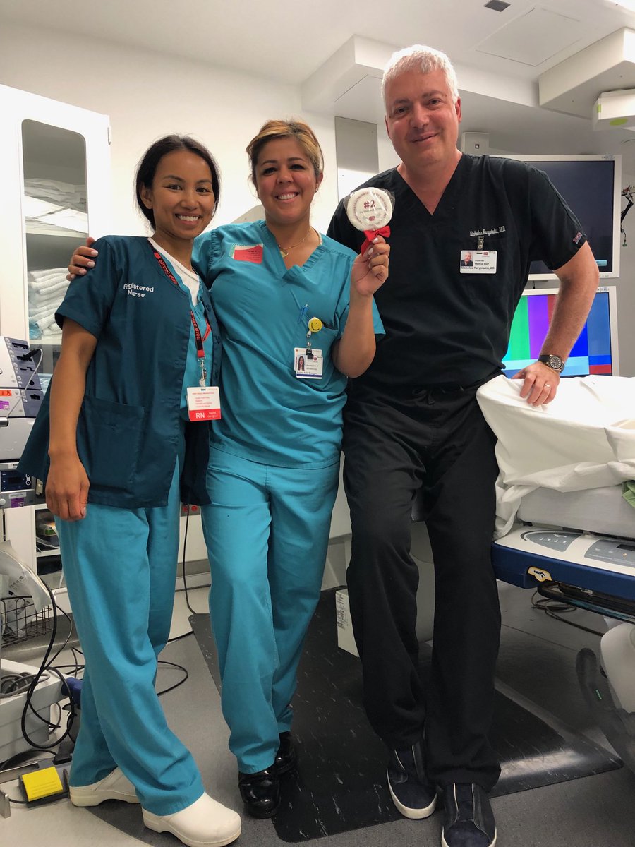 NicKaryotakisMD's tweet photo. Being a top #GI division in the nation takes a lot of teamwork! Celebrating with our great GI nurses &amp; techs and a special cookie!
⁦@CedarsSinai⁩ ⁦@USNewsHealth⁩ @aga ⁦@ASGEendoscopy⁩ @AmCollegeGastro⁩ #Healthcare #BeSeenGetScreened https://t.co/zCNZfgOpNF