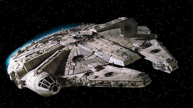 Star Wars MythbustersThe final Millennium Falcon design is based on a hamburger with a bite taken out of it and an olive1. In an interview, likely from 2006, George Lucas said “I thought of the design... flying back from London [in November 1975]: a hamburger.” #StarWars