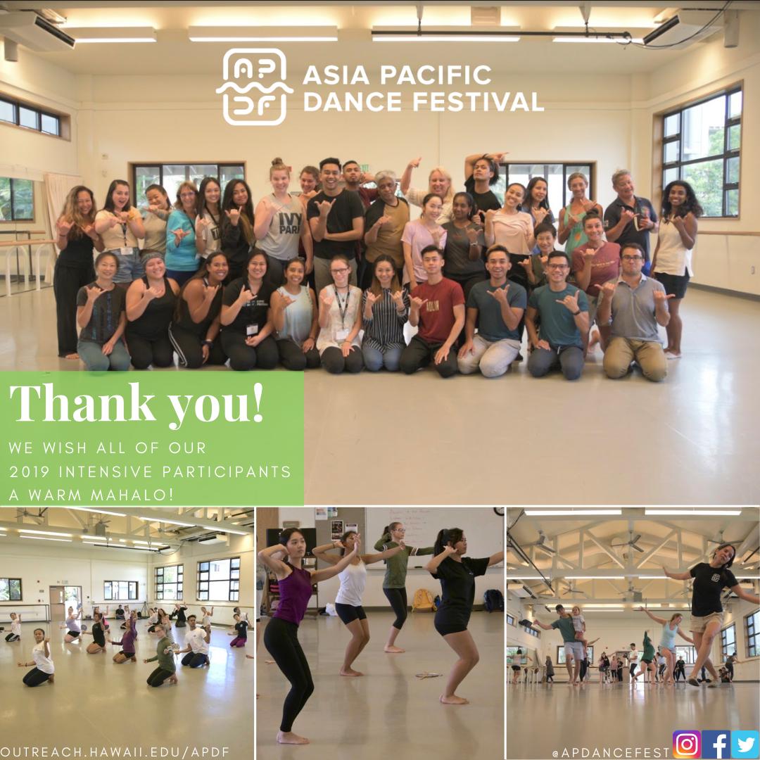 APDanceFest's tweet photo. We wish all of our 2019 Intensive participants a warm mahalo! https://t.co/GD03LTISqC