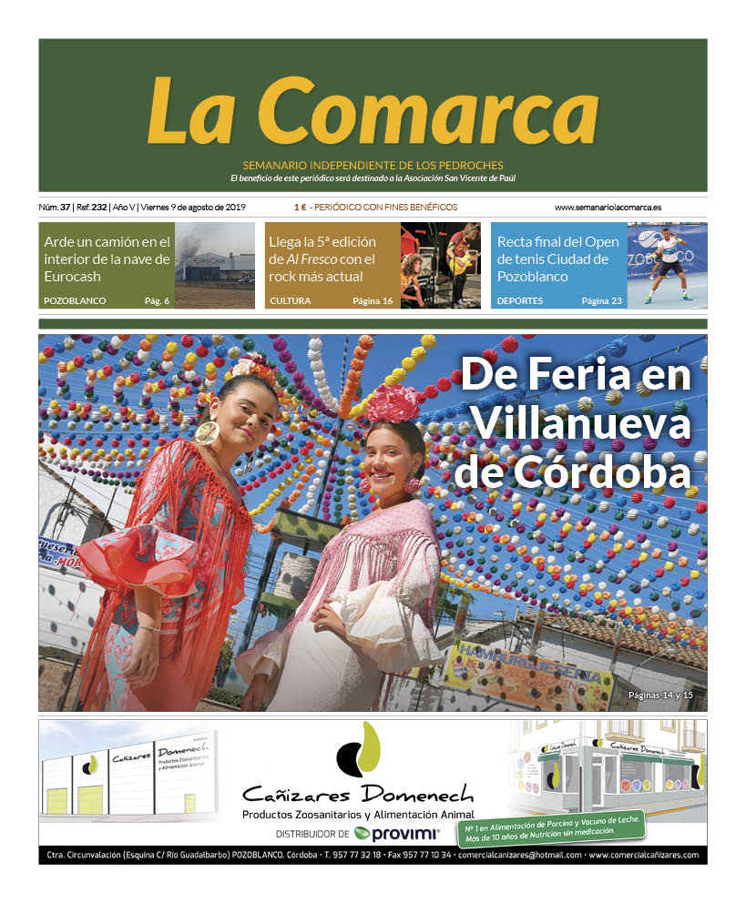 "De feria en Villanueva De Córdoba". Ese es el titular de portada de "La Comarca" esta semana. Un nuevo número está en la calle y, como siempre, viene cargado de contenidos.