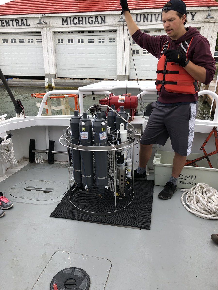 Learning how to take water samples on Beaver Island@mylsps