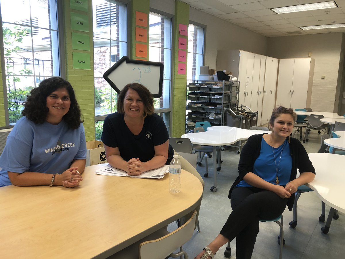 WCESESOL's tweet photo. WCES Staff ready to help! #Back2SPCS19, #WindingCreekES https://t.co/KuBYB4AxT9