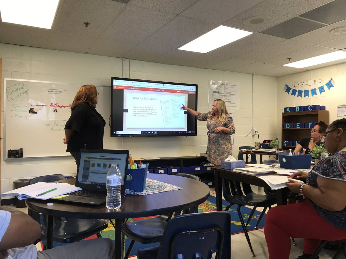 ashleybaconmize's tweet photo. Our coaches leading grade level discussions about where we are with Guided Reading and how we can grow in our work at the table with students #assessdecideguide #growingourstudents #literacymatters #GatorGreat #LoveToLeadHere https://t.co/2rQq48vGBK