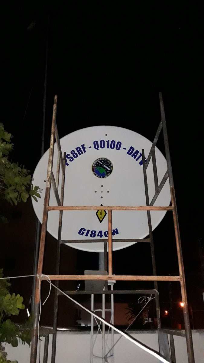 Pirajajr's tweet photo. Finishing the 2 m dish antenna for DATV operations via QO-100 SAT. This weekend we will assemble the feed antenna. There is no limit to us. GO QO-100. #Eshail2 @amsatdl @AmsatUK @amsatbr @AmsatSpain @AMSAT_IT @AMSAT @BATCOnline @qo100_sat https://t.co/eMUM9KGq1o