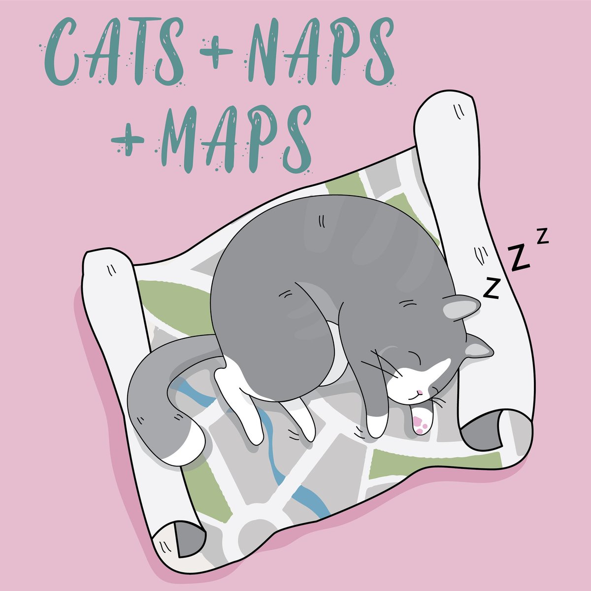 Emmaps16's tweet photo. Happy International cat day 08/08 #cats #internationalcatday #maps #catmap #catmap #illustration https://t.co/y52SXuIDI9