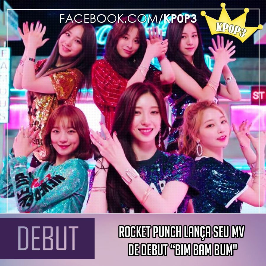 KP0P3R's tweet photo. ・.✨.・ O grupo Rocket Punch divulgou recentemente seu mv de debut “Bim Bam Bum”
Confira 😘
🔸https://t.co/X9HL5VH9pl ・.✨.・
{#PontoKpop10 #KpopNotícias #KpopDebut #KPOP3} https://t.co/n6EYMbootU