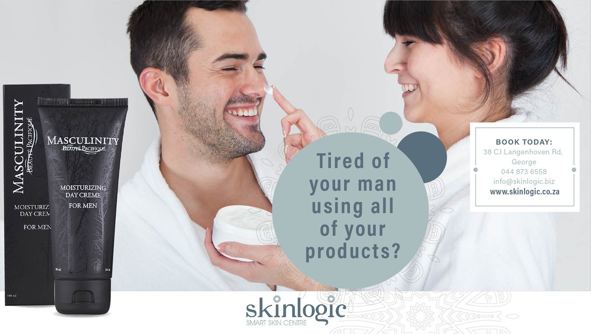SkinlogicSA's tweet photo. MASCULINITY by Beaute Pacifique has a stunning range for guys. Great skin starts with the Purifying Foam Cleanser, Double Action Facial Scrub, Moisturising Day cream and Anti-Age Crème.

Visit our website on  | info@skinlogic.biz | 044 873 6558

#Skinl ... https://t.co/j7bzhW8nFY https://t.co/JQAFNHha9G