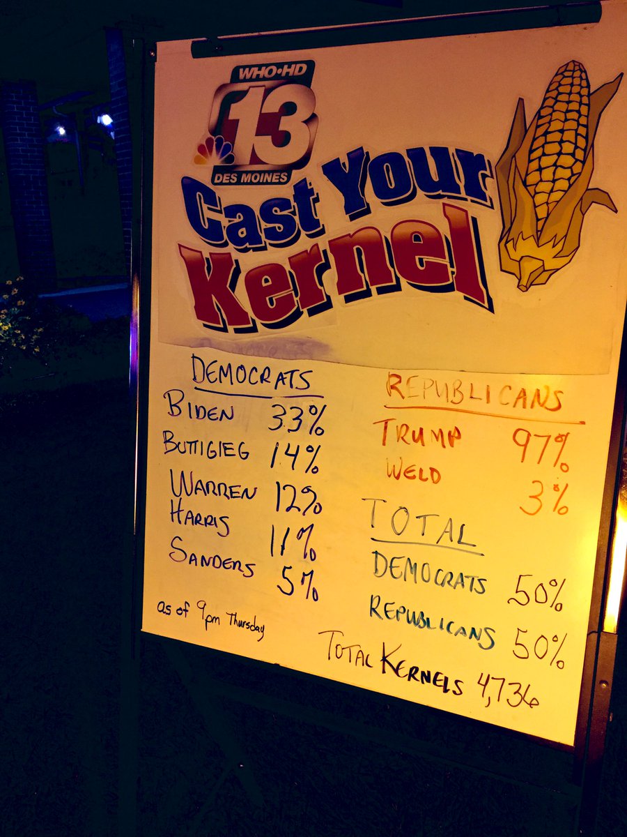 MrClaysClass's tweet image. Also, check out the end of day 1 @WHOhd #CastYourKernel race! 👀 

If you go to the #IowaStateFair, make your voice heard and cast a kernel! #CivicsPlug