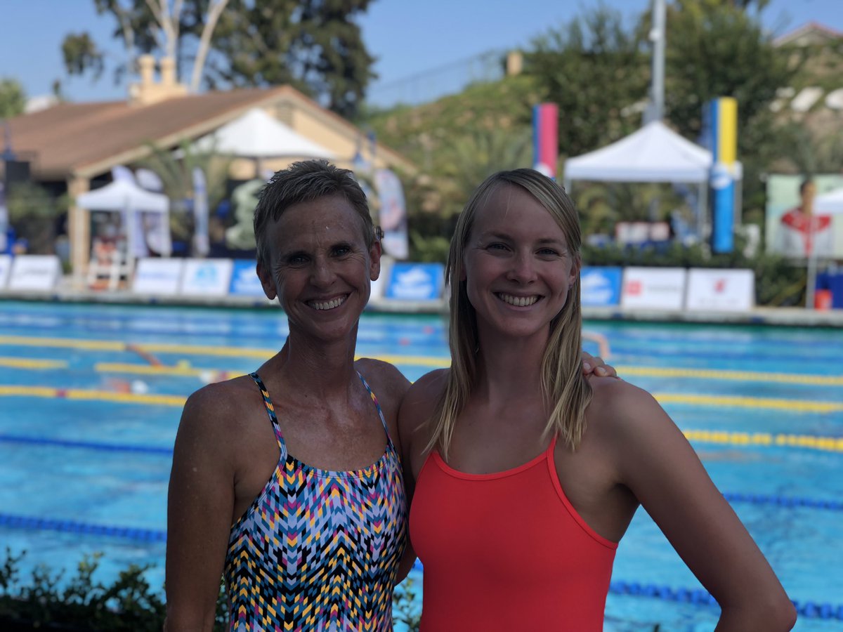 joanacrow's tweet photo. Joan &amp; Vivian Crow mother daughter teammates of Davis Aquatic Masters #DAMFAST #USMSNationals #swimfamily https://t.co/1whwdz0XD2