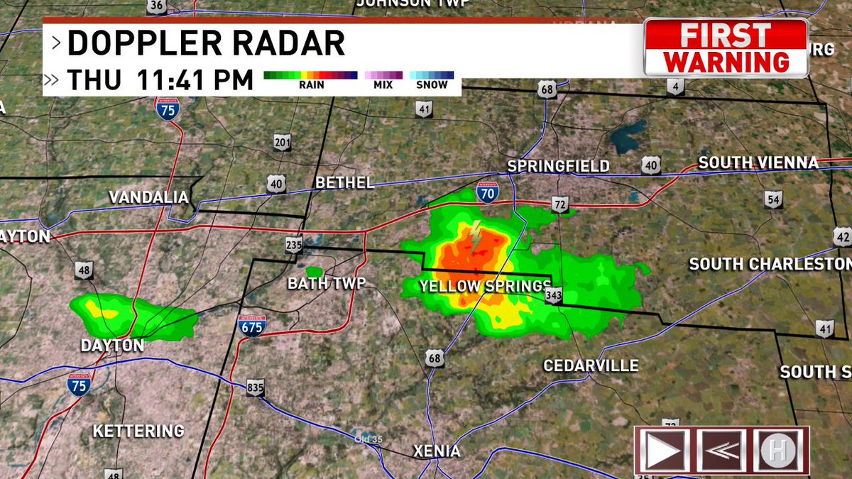 Warning cancelled, storm weakening.