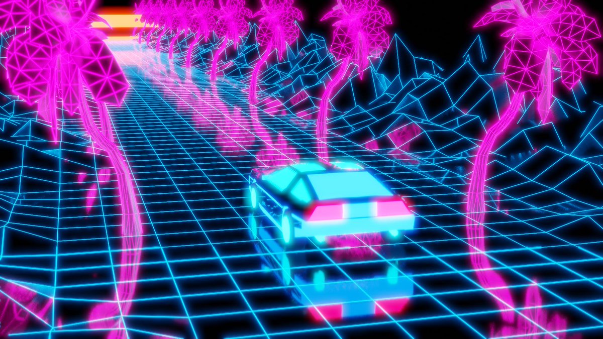 notoriousbpp's tweet photo. Just needs Synthwave... #blender #retro #retrowave #lowpoly #3dart #eevee https://t.co/gzAzKTNh71