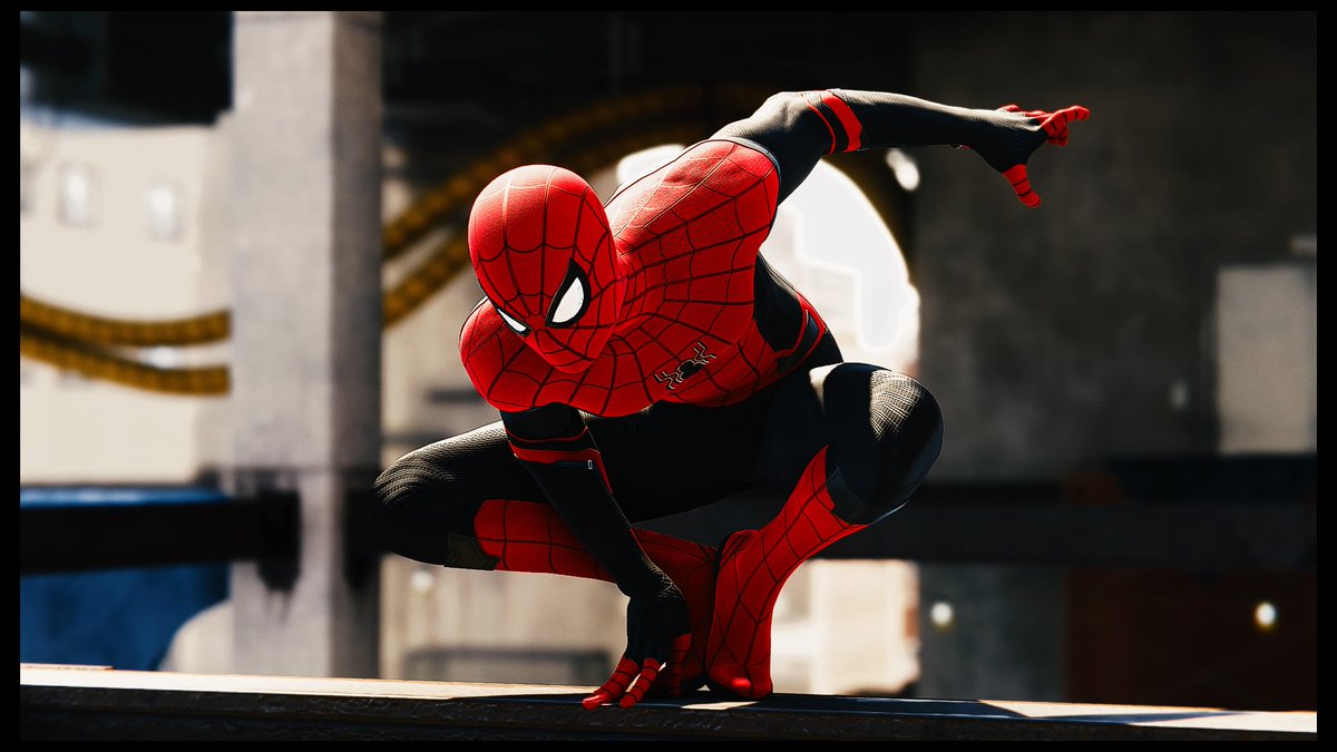 Aqoiry's tweet photo. Far From Home Suit to the rescue 
#VirtualPhotography #SpiderManPS4 #Gametography
#PS4Share #SpiderMan #VGPUnite https://t.co/qaGRqJcUow