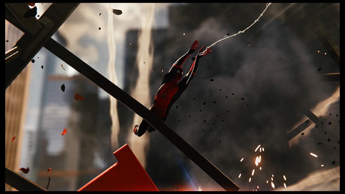 Aqoiry's tweet photo. Far From Home Suit to the rescue 
#VirtualPhotography #SpiderManPS4 #Gametography
#PS4Share #SpiderMan #VGPUnite https://t.co/qaGRqJcUow