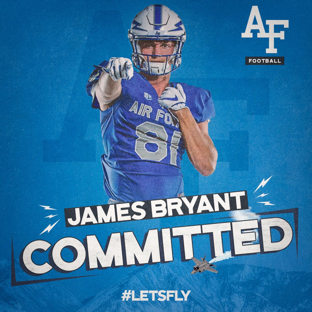 james_bryant1's tweet photo. I’m beyond blessed and excited to announce my commitment to the United States Air Force Academy!!! #BoltBrotherhood ⚡️⚡️⚡️ https://t.co/DkYRY6LeKZ