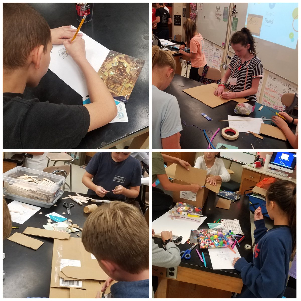 mrsbutterfield6's tweet photo. Practicing growth mindset, playing with design thinking, and building neural pathways that will make this year great! @extraordinaires #kcsple @beardenmiddle @waldronclass @brownBMSscience @elsmolko https://t.co/4488f1TwQW