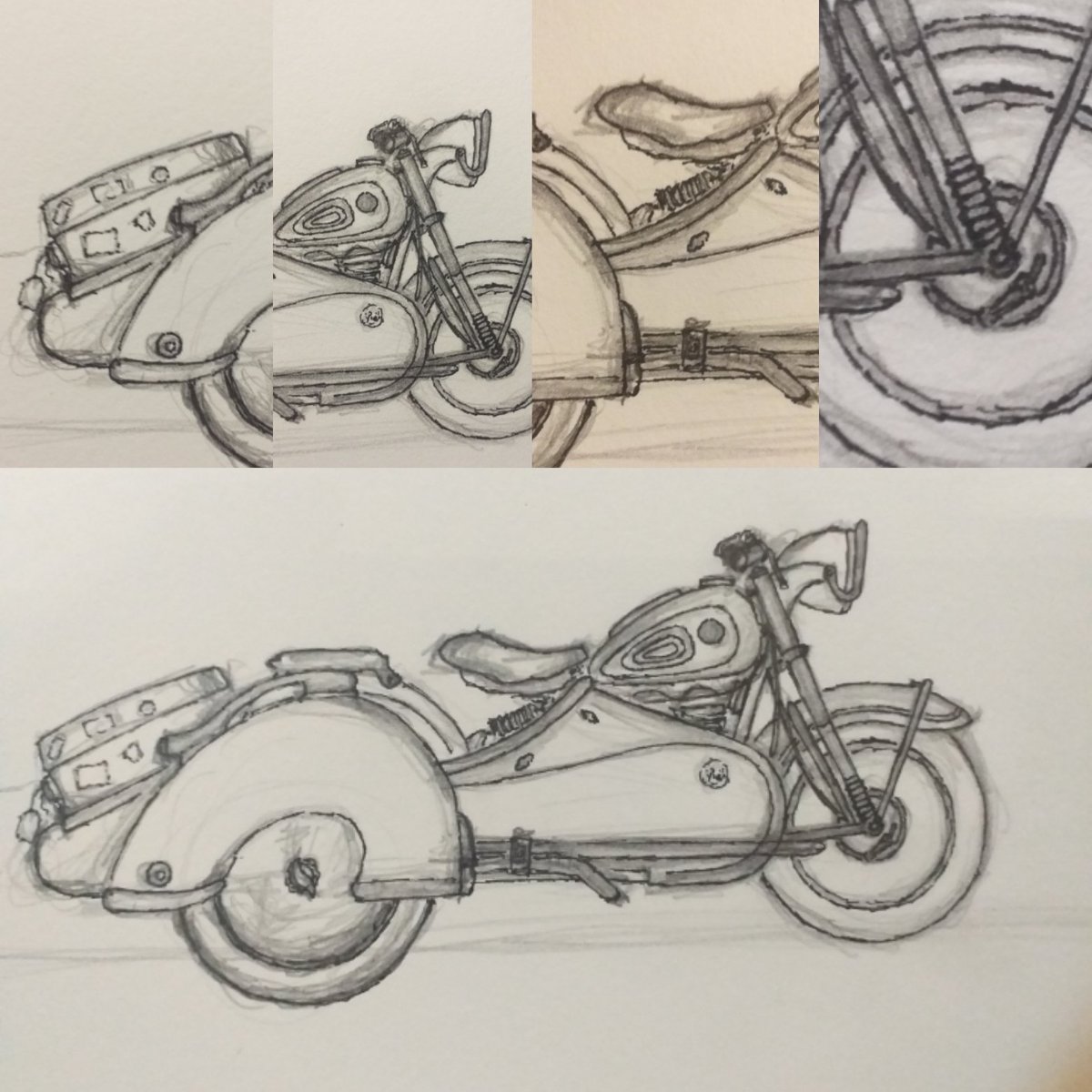 adventuristnote's tweet photo. A BMW R25 with a side car! 
This painting does not have a final destination yet, so if you're interested in giving it a parking space on your wall do message me. 
#motorcycle #motorbike #bmwr25 #travel #adventure #ontheroad #bmw #watercolor #drawing #sketching #watercolorart https://t.co/gDNdwiZfqx