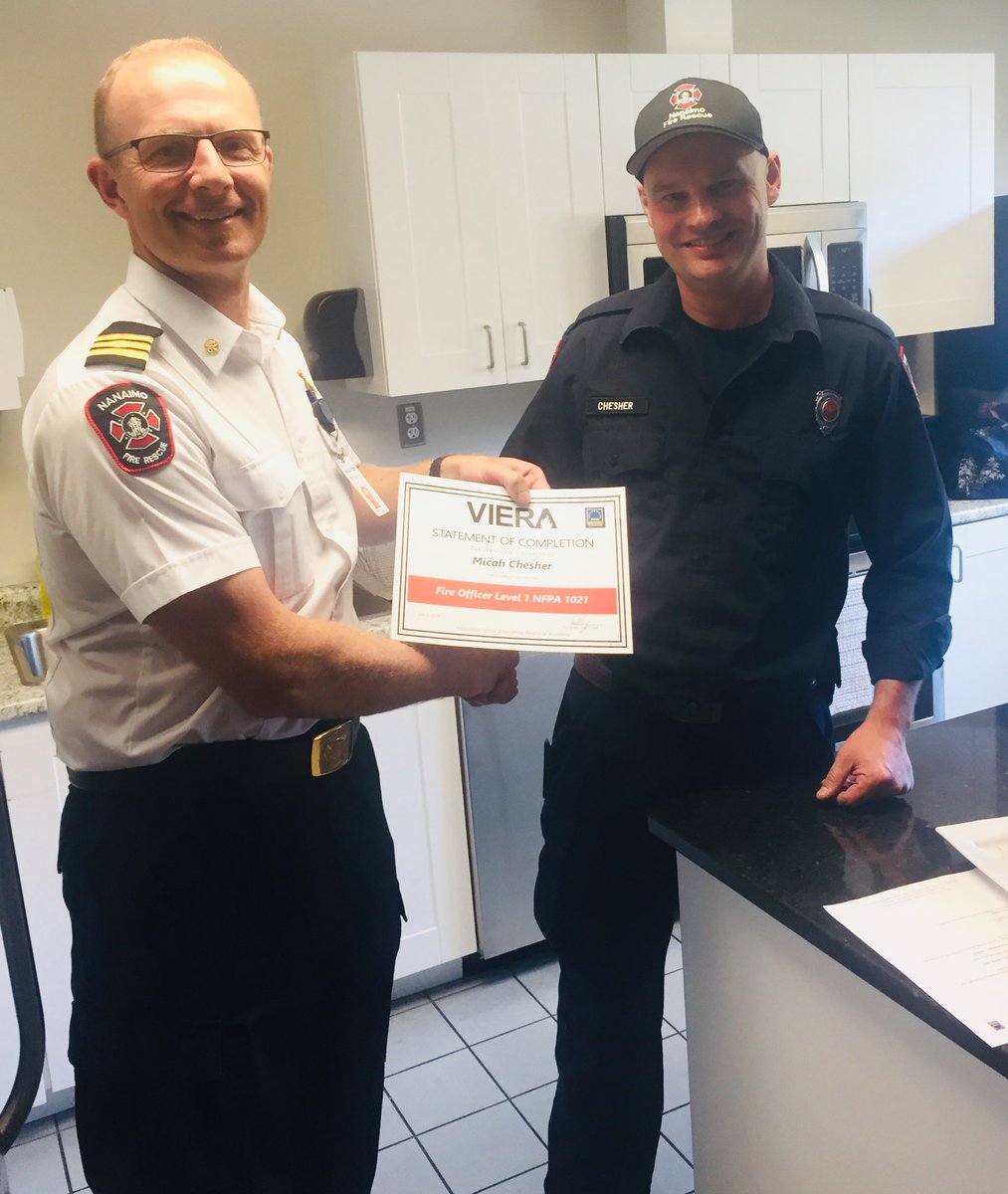 Karen_Fry's tweet photo. Congratulations to FF Chesher who has passed his @VieraFire @TheProBoard #fireofficer1 Certification.
So proud of our staff that work hard to reach this accomplishment.
@NanaimoFire @iaff905 @cityofnanaimo https://t.co/kMJGRfASai