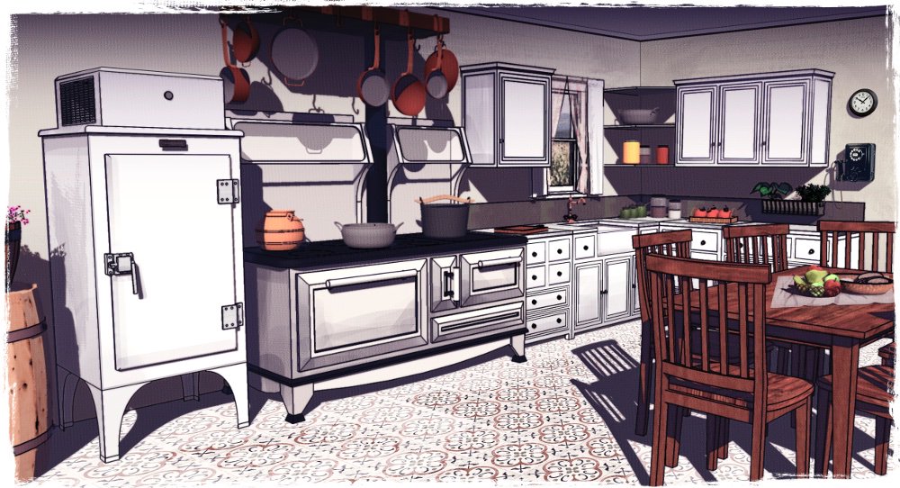 BeyondTimeInc's tweet photo. Skogholm's kitchen circa 1942 by @artecida_studio for the Magna animated pilot.
#magna #beyondtime #beyondtimecomics #superhero #superheroine #comicbooks #comics #animatic #animation #anime #motiongraphics #digitalart #design #drawing #artist #charlesaok #nerdtastic https://t.co/y8YHR1qqXD