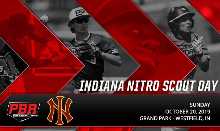 PrepBaseballIN's tweet photo. 🚨IN NITRO SCOUT DAY🚨

🗓 Sunday Oct. 20, 2019
📍 Grand Park-Westfield, IN
🎓 2020-2023 Grads 
▪️Event info 👉 https://t.co/5PMesKpYGJ

@IndianaNitro @Nitro2021Gold https://t.co/itcSaEqUik