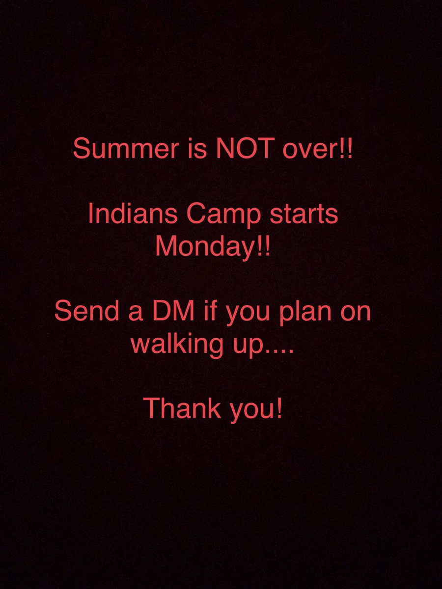 IndiansBBcamp's tweet photo. https://t.co/bYiU8XRzVQ