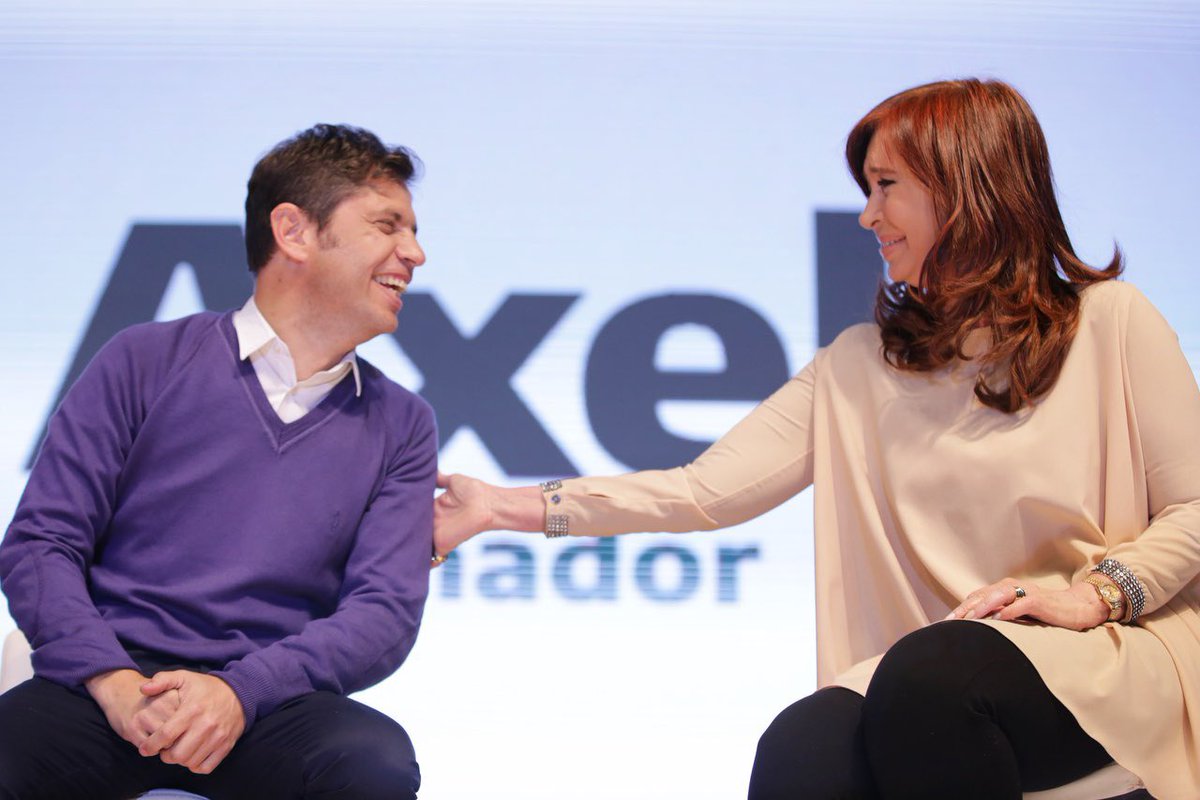 CFKArgentina's tweet photo. Nunca vi una campaña a gobernador como la que ha realizado Axel Kicillof. Me acuerdo siempre las críticas que se hacían al aparato. La verdad que ver recorrer a quien quiere ser gobernador la provincia a bordo de un pequeño auto acompañado por 3 personas... https://t.co/hzhNEFvF4j