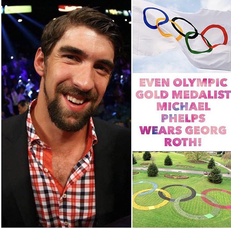 GeorgRothLA's tweet image. An incredible #throwback indeed! Olympic Gold Medal winner @m_phelps00 looking great in one of our #buttondowns! Be a winner like Michael &amp;amp; shop GRLA 🥇#swimmer #michaelphelps #stylist #mensline #fashion #honored #tbt #throwbackthursday #trending #thursdaymotivation #training