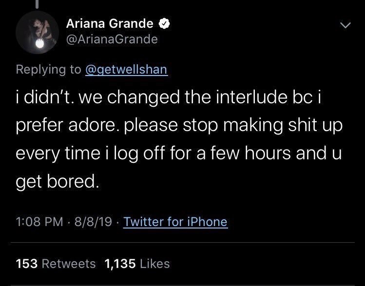 YOONGAF's tweet photo. @Jeroham_Armijos El ht se hizo porque Ariana le respondió de manera grosera a una fan y después borró el tweet, no es la primera ni la última cagada que da solo que las personas que están difundiendo el ht en lugar de informar lo que sucedió solo estan promocionando fancams https://t.co/hN3qerEHjj